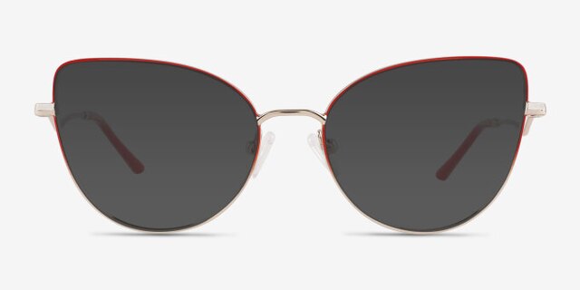 Lee Red Gold MetalEyeglass Frames from EyeBuyDirect, with Tinted Lenses
