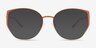 Deven Gradient Matte Orange MetalEyeglass Frames from EyeBuyDirect, with Tinted Lenses