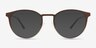 Jayce Matte Brown MetalEyeglass Frames from EyeBuyDirect, with Tinted Lenses