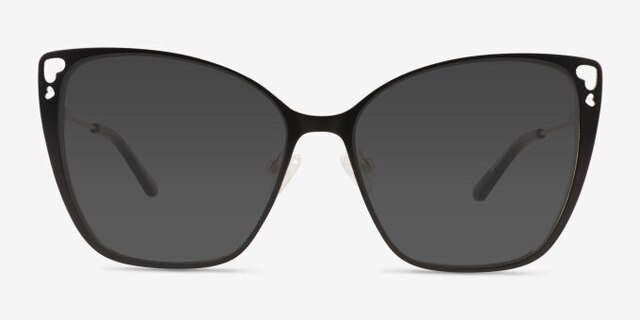 Truly Black MetalEyeglass Frames from EyeBuyDirect, with Tinted Lenses