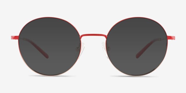 Saige Gradient Red Gold MetalEyeglass Frames from EyeBuyDirect, with Tinted Lenses