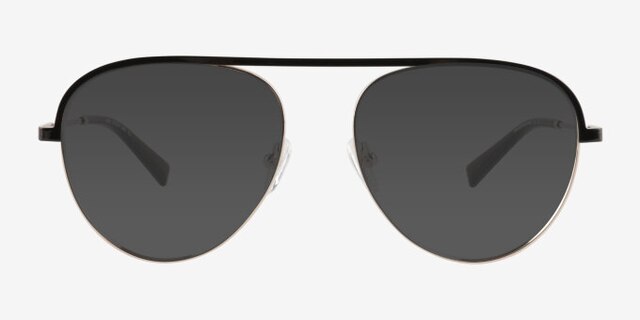 Kori Black Gold MetalEyeglass Frames from EyeBuyDirect, with Tinted Lenses