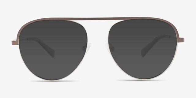 Kori Gray Silver MetalEyeglass Frames from EyeBuyDirect, with Tinted Lenses