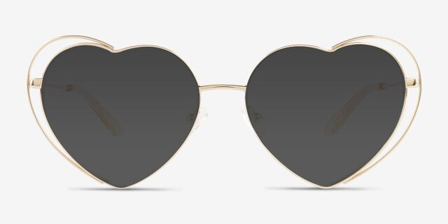 Always Gold MetalEyeglass Frames from EyeBuyDirect, with Tinted Lenses
