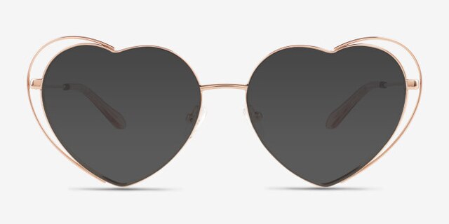 Always Rose Gold MetalEyeglass Frames from EyeBuyDirect, with Tinted Lenses