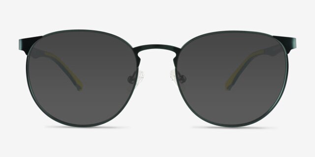Ftw Matte Dark Green MetalEyeglass Frames from EyeBuyDirect, with Tinted Lenses