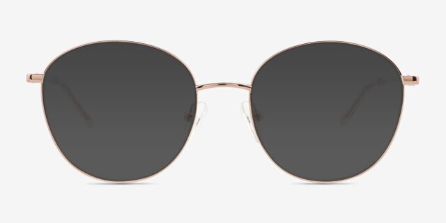 Coles Rose Gold Eco-friendlyEyeglass Frames from EyeBuyDirect, with Tinted Lenses