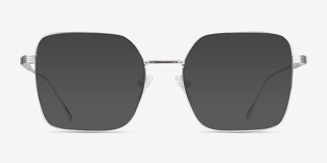 Durnan Argenté MétalMontures de lunettes de vue d'EyeBuyDirect, Avec des Verres Teintés