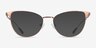 Alli Bronze MétalMontures de lunettes de vue d'EyeBuyDirect, Avec des Verres Teintés