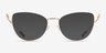 Alli Doré MétalMontures de lunettes de vue d'EyeBuyDirect, Avec des Verres Teintés