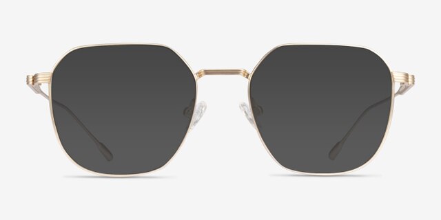 Tilden Gold MetalEyeglass Frames from EyeBuyDirect, with Tinted Lenses