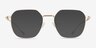Tilden Gold MetalEyeglass Frames from EyeBuyDirect, with Tinted Lenses