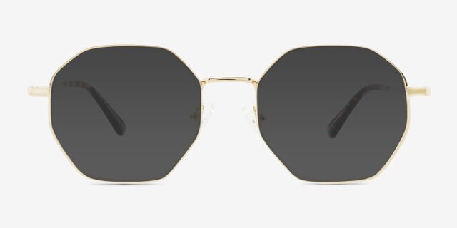 Octave Golden MetalEyeglass Frames from EyeBuyDirect, with Tinted Lenses