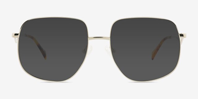Dempsey Gold MetalEyeglass Frames from EyeBuyDirect, with Tinted Lenses
