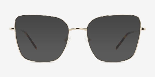 Wynn Gold Eco-friendlyEyeglass Frames from EyeBuyDirect, with Tinted Lenses
