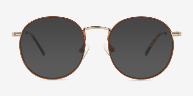 Wistful Coffee MetalEyeglass Frames from EyeBuyDirect, with Tinted Lenses