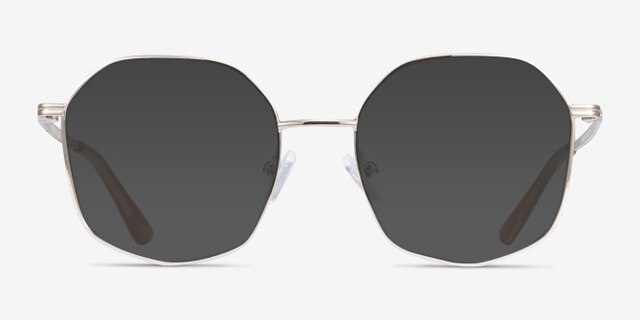Redford Gold MetalEyeglass Frames from EyeBuyDirect, with Tinted Lenses