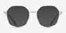Redford Argenté MétalMontures de lunettes de vue d'EyeBuyDirect, Avec des Verres Teintés