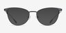 Alli Black MetalEyeglass Frames from EyeBuyDirect, with Tinted Lenses
