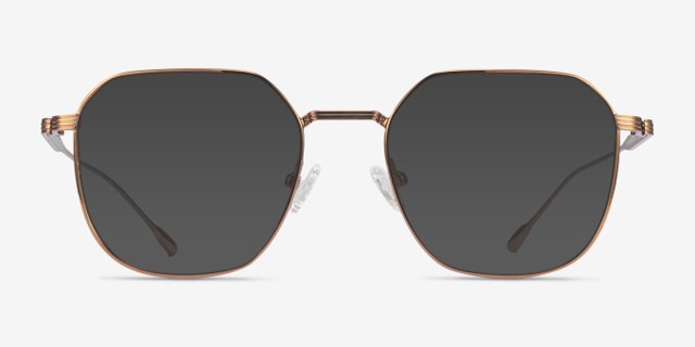 Tilden Bronze MetalEyeglass Frames from EyeBuyDirect, with Tinted Lenses