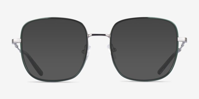 Eternal Green MetalEyeglass Frames from EyeBuyDirect, with Tinted Lenses