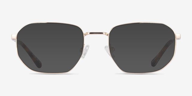 Cozy Gold MetalEyeglass Frames from EyeBuyDirect, with Tinted Lenses