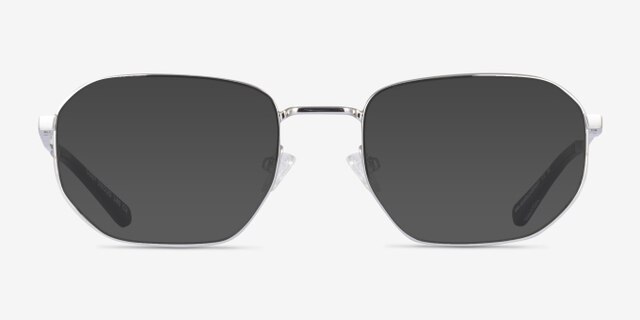Cozy Silver MetalEyeglass Frames from EyeBuyDirect, with Tinted Lenses