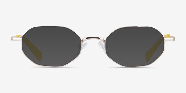 Trailblazer Gold MetalEyeglass Frames from EyeBuyDirect, with Tinted Lenses