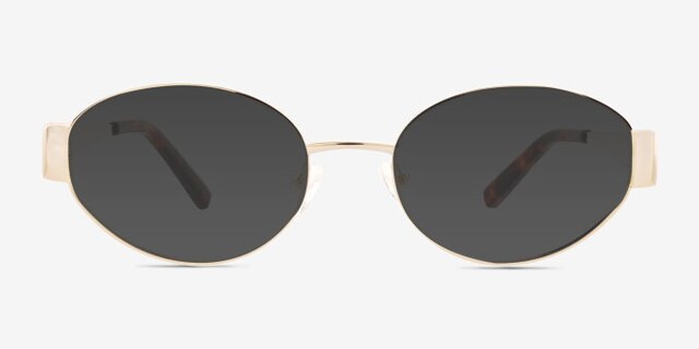 Liora Doré MétalMontures de lunettes de vue d'EyeBuyDirect, Avec des Verres Teintés
