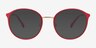 Tizzy Raspberry MetalEyeglass Frames from EyeBuyDirect, with Tinted Lenses