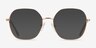Cori Rose Gold MetalEyeglass Frames from EyeBuyDirect, with Tinted Lenses