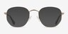 Brooks Doré MétalMontures de lunettes de vue d'EyeBuyDirect, Avec des Verres Teintés