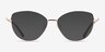 Morgan Rose Gold MetalEyeglass Frames from EyeBuyDirect, with Tinted Lenses