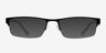 Beau Noir Plastic-metalMontures de lunettes de vue d'EyeBuyDirect, Avec des Verres Teintés