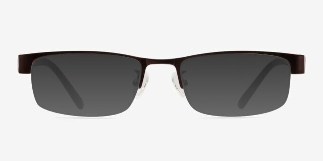 Beckett Coffee MetalEyeglass Frames from EyeBuyDirect, with Tinted Lenses