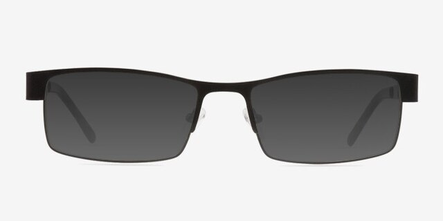 Blaise Black MetalEyeglass Frames from EyeBuyDirect, with Tinted Lenses