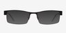 Blaise Black MetalEyeglass Frames from EyeBuyDirect, with Tinted Lenses