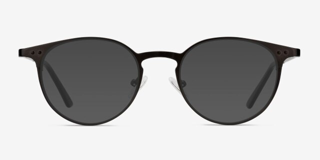 Thin Line Coffee MetalEyeglass Frames from EyeBuyDirect, with Tinted Lenses