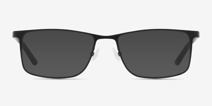 Clinton Rectangle Dark Gunmetal Full Rim Eyeglasses | Eyebuydirect