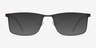 Clinton Gunmetal & Black MetalEyeglass Frames from EyeBuyDirect, with Tinted Lenses