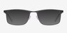 Clinton Gunmetal MetalEyeglass Frames from EyeBuyDirect, with Tinted Lenses