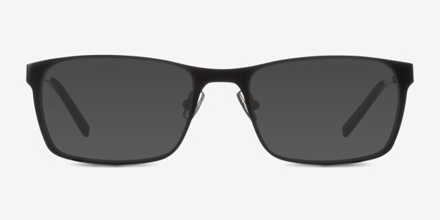 Dublin Matte Black MétalMontures de lunettes de vue d'EyeBuyDirect, Avec des Verres Teintés