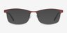 Ashlyn Red MetalEyeglass Frames from EyeBuyDirect, with Tinted Lenses