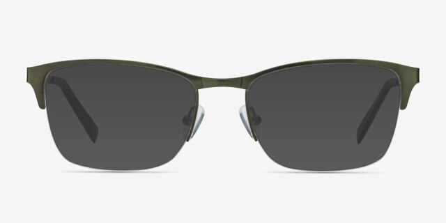 Time Green MetalEyeglass Frames from EyeBuyDirect, with Tinted Lenses