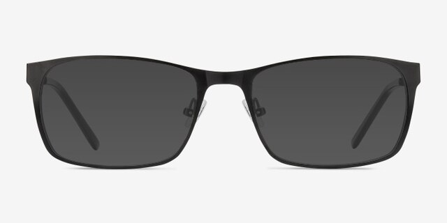 Dublin Matte Black MetalEyeglass Frames from EyeBuyDirect, with Tinted Lenses