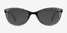 Deco Black Gray MetalEyeglass Frames from EyeBuyDirect, with Tinted Lenses
