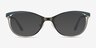 Deco Gunmetal Green MétalMontures de lunettes de vue d'EyeBuyDirect, Avec des Verres Teintés