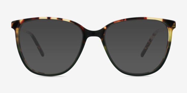 Aroma Tortoise Green AcétateMontures de lunettes de vue d'EyeBuyDirect, Avec des Verres Teintés