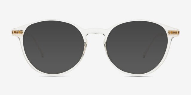 Amity Clear MetalEyeglass Frames from EyeBuyDirect, with Tinted Lenses