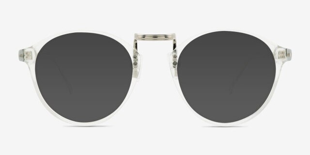 Chillax Clear MetalEyeglass Frames from EyeBuyDirect, with Tinted Lenses
